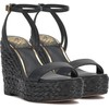 Vince Camuto Women's Emrey Wedge Sandal, Black, 9