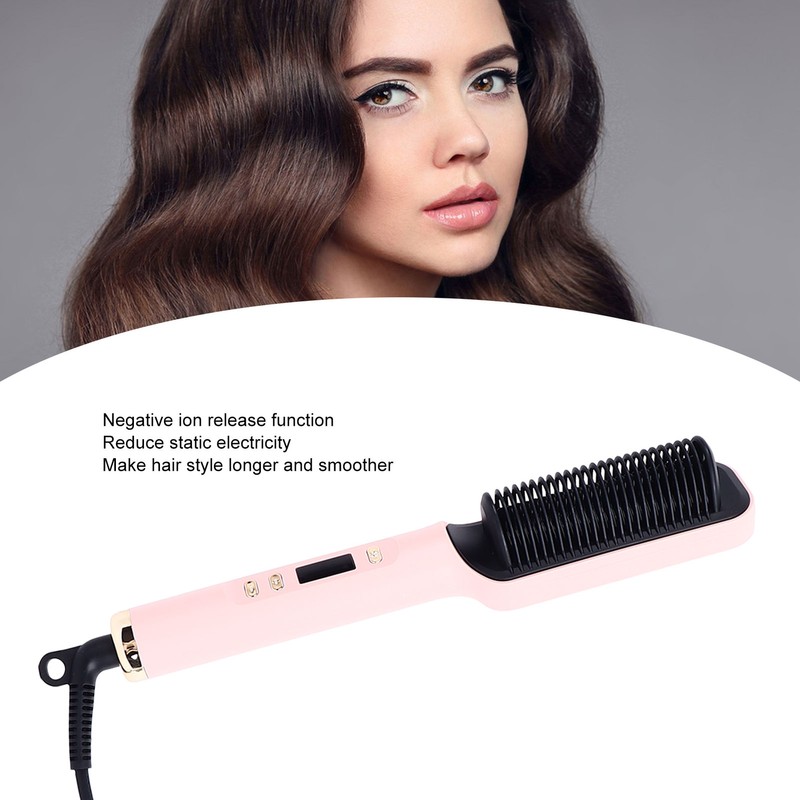 Straight Curly Hair Iron 2 Purpose Electric Curling Comb Negative