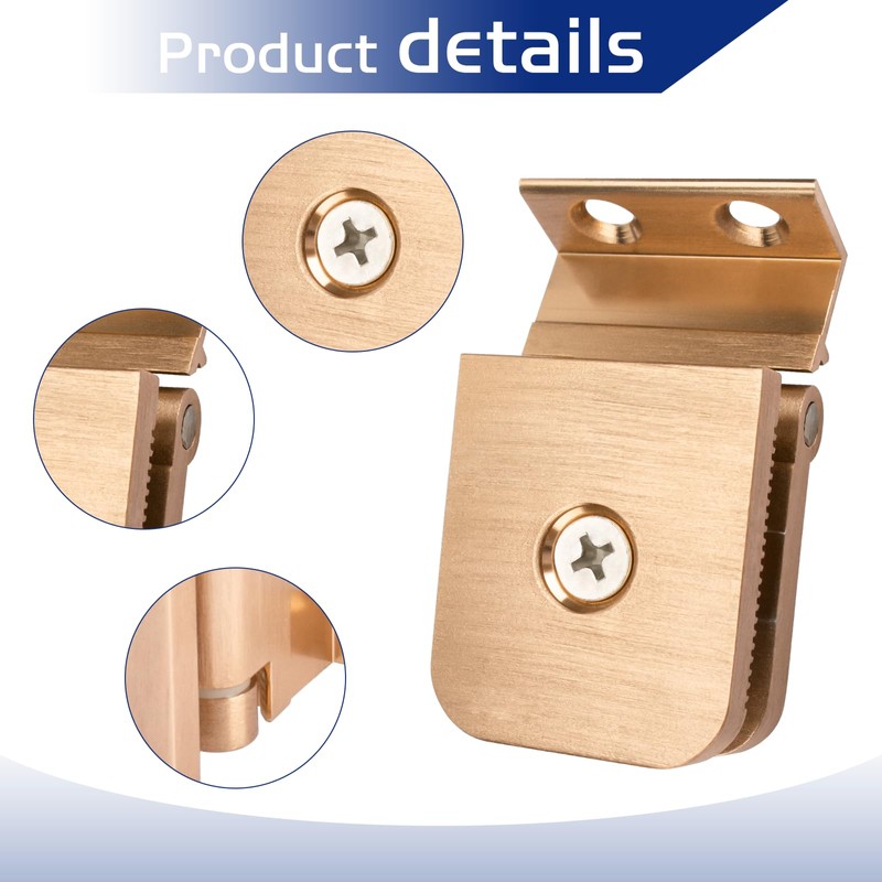 Glass Shower Door Hinges, Brushed Nickel Finish Mini Hinge Glass