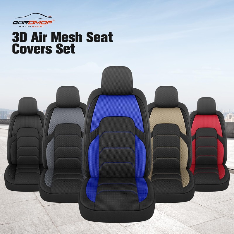 CAROMOP 3D Air Mesh Car Seat Covers 2 Front Seats,Breathable
