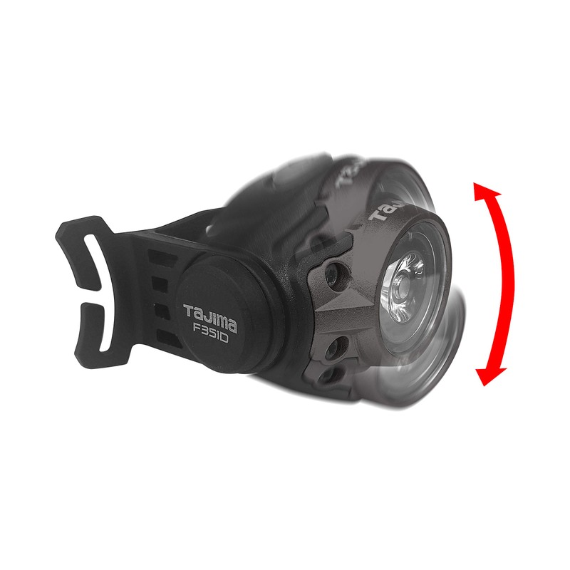 Tajima LE-F351D-GA LED Headlight, Black, Gunmeta, Brightness up to 350