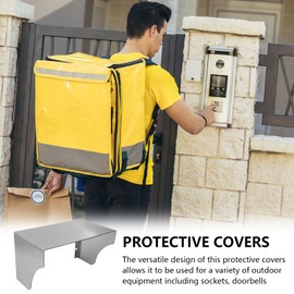 Protective Cover, Doorbell Rain Cover Stainless Steel Doorbell Protection Cover Rain Cover For Outdoor Sockets Access Control Doorbells Electric Vehicle Chargers
