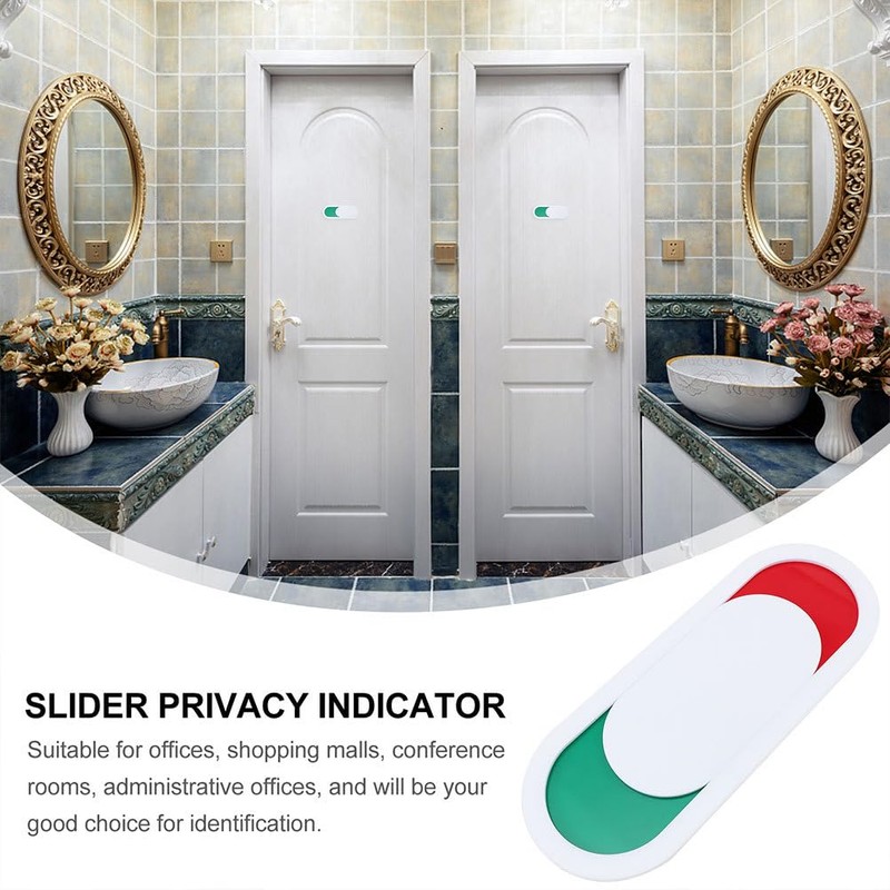 Operitacx Privacy Sign, Vacant Occupied Door Sign Wordless Version, Slider