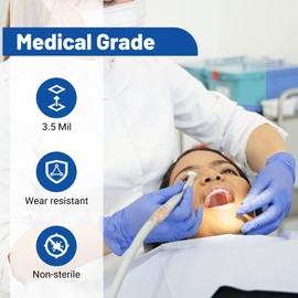 JMU JMU Nitrile Gloves XS 200 Count, 3.5 Mil Powder-Free & Latex-Free Disposable Medical Gloves, Violet Blue