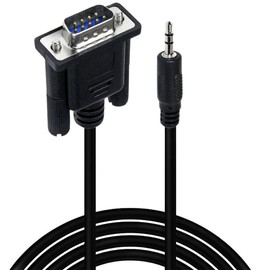 MTUERANC 3.5mm to RS232 Serial Adapter, 1/8 Inch Plug to DB9 9 Pin Male Serial Converter Cable 1.8M/6Feet