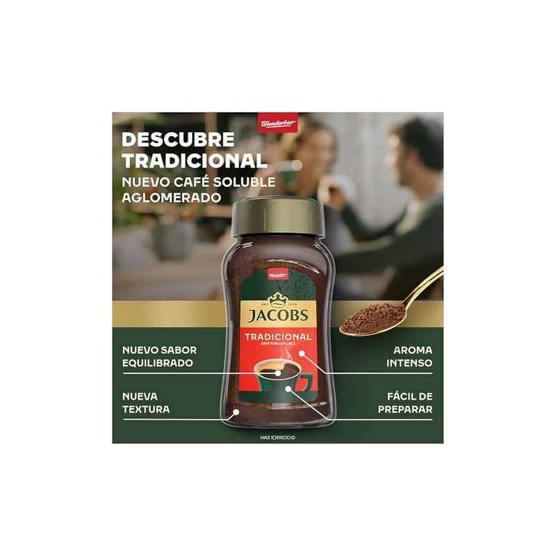 Jacobs Tradicional 180g | Café Soluble Aglomerado | Instantáneo