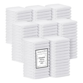 Terry Bar Mop Towels (Value Pack of 100) Size 14"x17" – Absorbent and Durable, Multipurpose Cleaning Rags, Cotton Cleaning Towels, Terry Cloth Rags, Reusable Shop Rags (White)