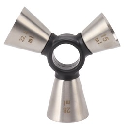 3 End Bar Measuring Cup 304 Stainless Steel Ergonomic Wine Measuring Device for Wine Mixing Tools Sanding