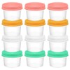 ISUSSER 12 Pack Freezer Containers with Screw On Lids, 6oz