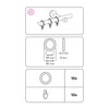 GARDINIA Curtain Rings for Curtain Rods, Diameter 25 mm, with