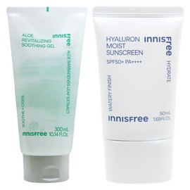Innisfree Aloe Revital Soothing Gel+Hyaluron Moisture Sun Cream / 이니스프리 알로에 리바이탈 수딩젤+히알루론 수분 선크림