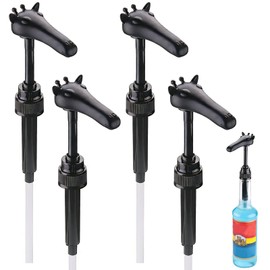 Pour Spout for Torani Sugar-Free Syrup 25.4 Fl Oz Bottle，,New Giraffe-Shaped Nozzle Cap for Liquids and pastes, Syrup Pump Each Precise Dispensing is 0.34 oz(10ml) Lockable Design (4, Black)