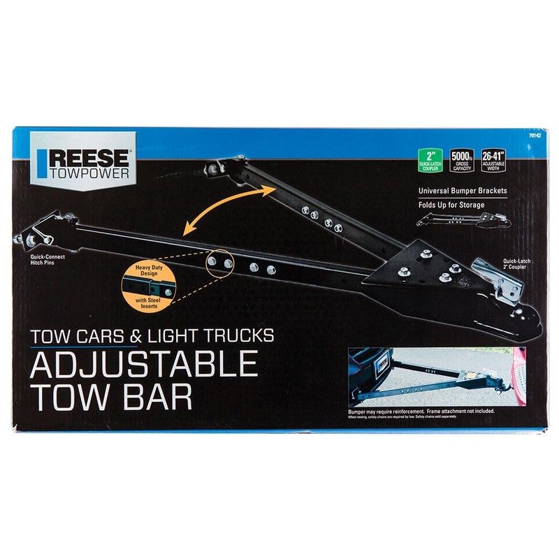 Reese Towpower 7014200 Adjustable Tow Bar , Black