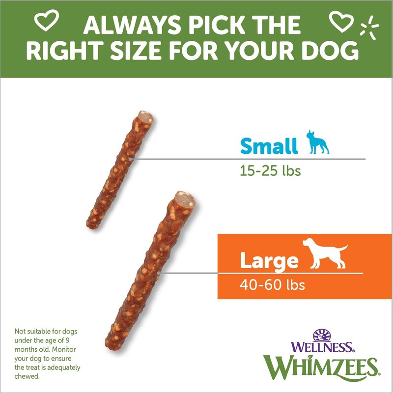 Whimzees Wellness WHIMZEES Veggie Sausage Dog Dental Treats, Natural Chews,