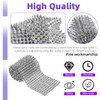 Swpeet 2 Yards Silver Sew Stitch On Spike Stud Set,