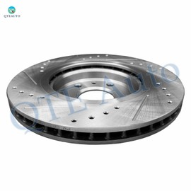 PM Auto Front Drilled Slotted Brake Disc Rotors 296mm For 2017-2020 Nissan Rogue