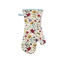 Ulster Weavers Gauntlet (37 x 20cm) -100% Cotton-1 Piece-Meadow Flowers Heat Resistant-Washable-Floral Oven Glove in Natural-Kitchen Accessories, Multi, One Size