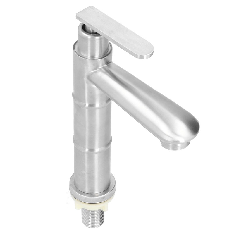 Bamboo Shape Stainless Steel Basin Faucet Cold Water Sink Faucet