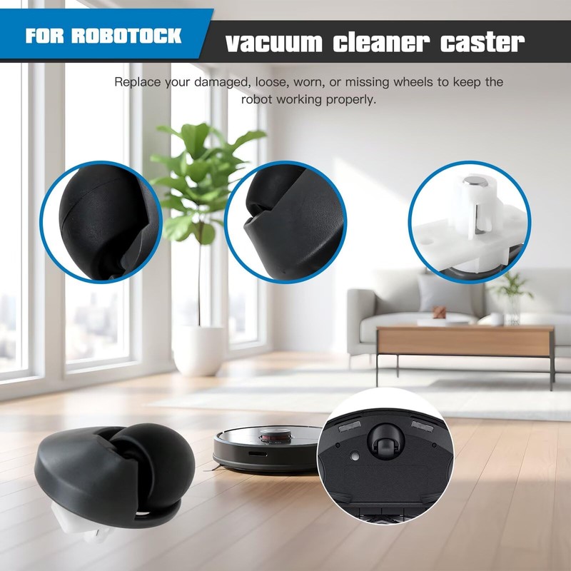 Zafina-UP Grey and Black Front Caster Wh-EEL Replacement Compatible for