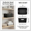 8 Pack Black Storage Baskets, Plastic Woven Organizer Baskets, Stackable