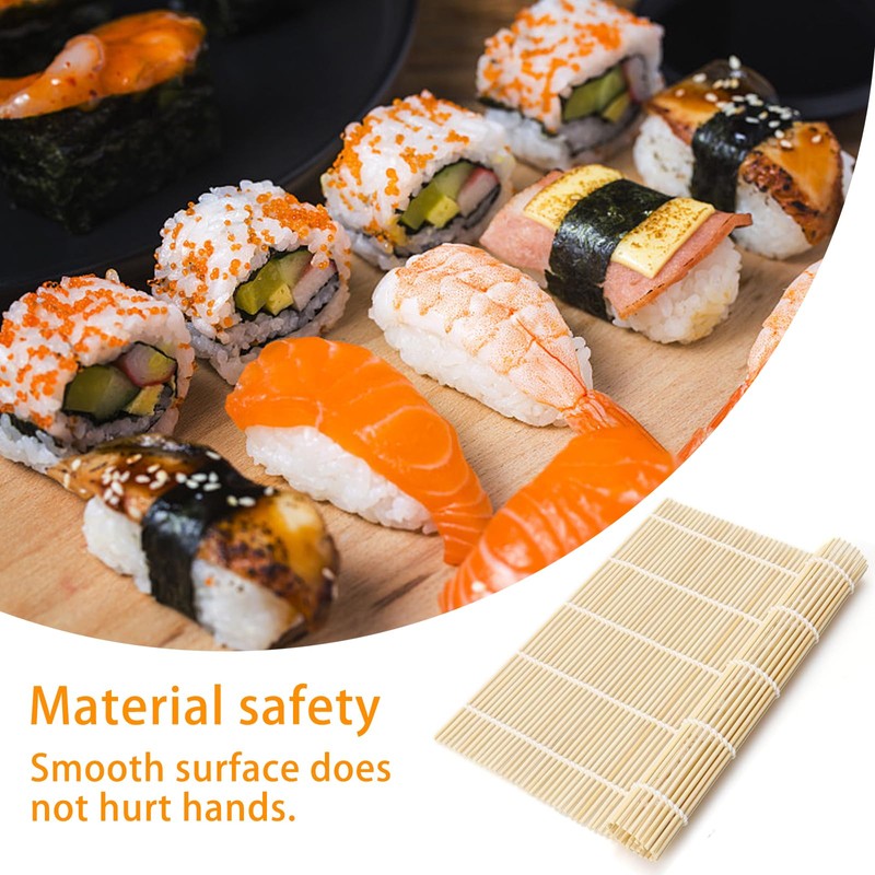 LZYDKH 6PCS Sushi Mat, Sushi Rolling Mat 24cm x 24cm