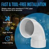 3 Inch PVC Termination Vent with Stainless Steel Screen, 90