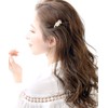 VingTAINE H-634 Elegant Flower Mini Hair Clip, Pearl, Flower Hair