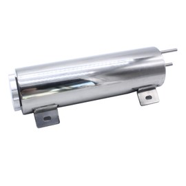 3" x 10" Radiator Coolant Overflow Tank Universal Polished Stainless Steel 32 OZ Radiator Coolant Over Flow Puke Tank