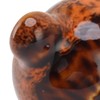 6PCS Bear Door Knob Orange Zinc Alloy Ceramic Decorative Bear