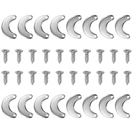 QUARKZMAN Pack of 50 Picture Frames Back Wall Hardware Clips with 50 Pieces Screws Rotary Knob Mounting Kit Picture Frame Back Wall Clips for Hanging Pictures Drawing, Silver