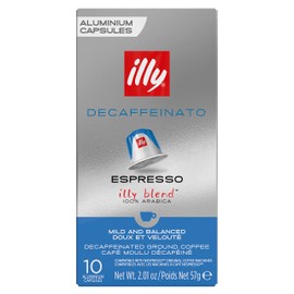illy Espresso Single Serve Coffee Compatible Capsules, 100% Arabica Bean Signature Italian Blend, Classico Decaffeinated Medium Roast, 10 Count