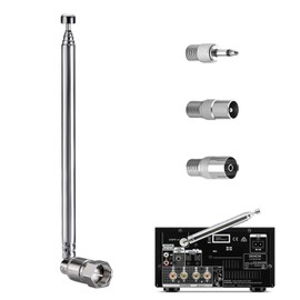 AQTAQ FM Radio Antenna Telescopic FM Antenna Replacement 50cm 6 Section Pioneer Onkyo Yamaha Marantz Indoor HD Radio FM Radio Bluetooth Home Stereo Receiver AV Audio Video Home Theater Receiver
