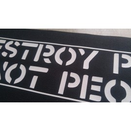 Destroy Power not People BACK Patch - Crass Human Liberation Rights Subhumans Crust Anarcho Punk Amebix Disorder Dirt Icons of Filth Nausea rudimentary peni aus-rotten black flag dead kennedys misfits