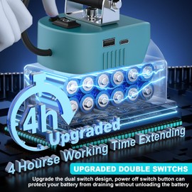 MtiolHig LED Work Light Compatible with Makita 18v Battery: MtiolHig 30W 3000Lumens Cordless Light - Flood Lighting with USB & Type-C Charging Emergency for Jobsite, Garage, Outdoor Project