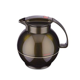 ROTPUNKT Isolierkanne 360 SISSY 1,0 l | Zweifunktions-Drehverschluss | BPA Frei- gesundes Trinken | Made in Germany | Warm + Kalthaltung | Glaseinsatz | black honey