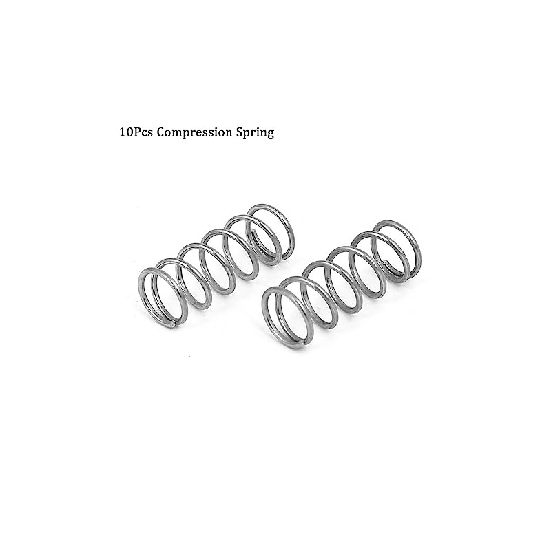 TA-VIGOR 10Pcs Extended Compressed Spring, 8mm OD,0.8mm Wire Size,20mm Length