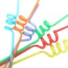 10 Pcs Spiral Reusable Plastic Straws Long Drinking Straws for