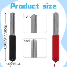 GegXcn 2 PCS V-Groove Darts Sharpener, Darts Sharpener Tool, Darts Repointing Tool, Dart Point Sharpener, Portable Hook Sharpener With Handle, Rapid Sharpening Tool for Steeltip Dart Maintenance