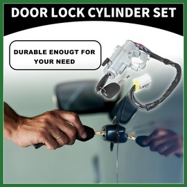 Motoforti Ignition Switch Lock Cylinder Assembly W/Keys No.4870001G25 - Car Ignition Lock Cylinder Key Switch Starter - for Nissan Silver Tone - Door Lock Cylinder - 1set Long-lasting