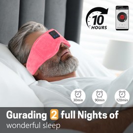 Sleep Mask with Bluetooth Headphones 3D Contour Sleeping Headphones 5.4 Wireless Bluetooth, Ultra-Thin Stereo Speakers Blackout Eye Masks for Men Women Travel Sleep