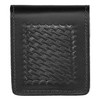 Aker Leather 582 3" X 5" Notebook Cover, Black, Basketweave