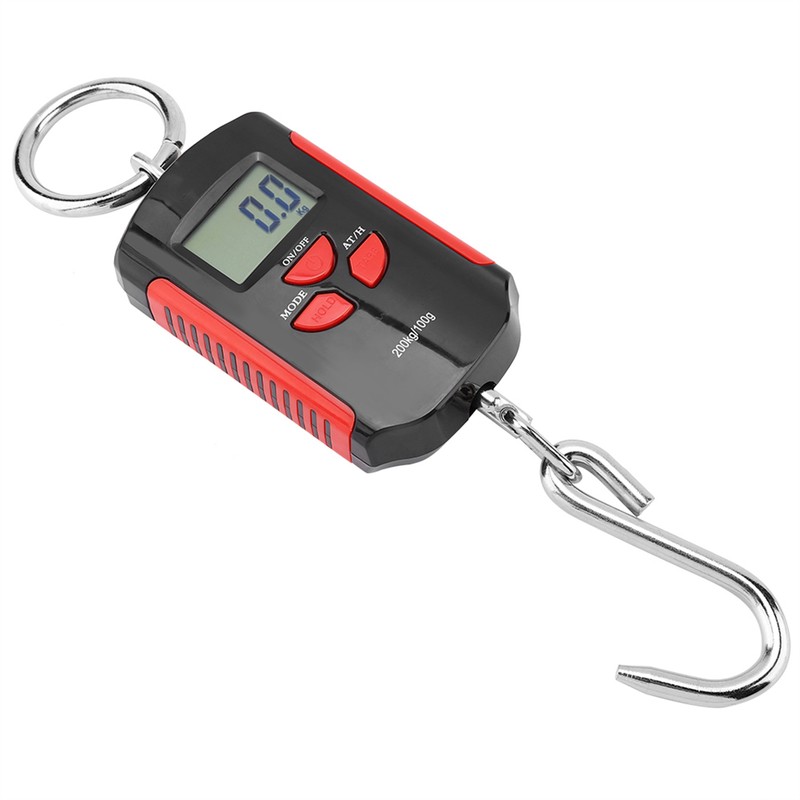Portable Electronic Hanging Scale Digital LCD Backlit Display kg/lb/JIN 200KG