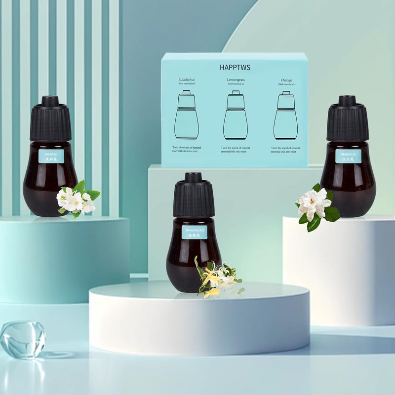 HAPPTWS Essential Oil Set - Honeysuckle, Jasmine and Magnolia Scent
