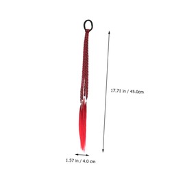 Baluue 5pcs Gradient Braid Wig Ponytail Accessories for Girls Lovely False Hair Ties for Daily Wear Parties and Special Occasions