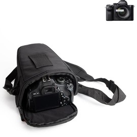For Sony Alpha 7S II: SLR Colt Camera Case Shoulder Bag for System Camera DSLM SLR, Bridge etc – Case Bag Accessories Case with Rain Cover – Black Anti-shock Black K/S Trade (TM)