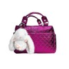 Kami-So Ice Skating Rink Tote (Metal Fuchsia) with Bunny Keychain