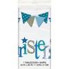 Blue Bunting Christening Rectangular Plastic Table Cover (137cm x 213cm)