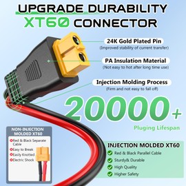 Vansdon 10AWG XT60 Solar Cable- Solar to XT60 Cable 3 10 15 20 25 40 50FT Extension Cable for RV Power Station - 25Ft
