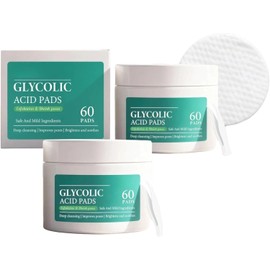 Pads exfoliantes faciales ácido glicólico y salicílico 2 pzas 120 u Pads faciales suaves para limpieza profunda diaria, ayudan a mejorar poros, controlar grasa y dejar piel más luminosa