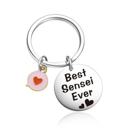 OWHOMS Sensei Gifts Sensei Teachers Day Keychain Teacher Gift Sensei Appreciation Jewelry Karate Instructor Gift Taekwondo Coach Jewelry Sensei Graduation Keychain Martial Arts Teacher Farewell Gift